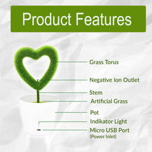 Load image into Gallery viewer, USB Powered Portable Green Plant Negative Ion Desktop Air Purifier_10
